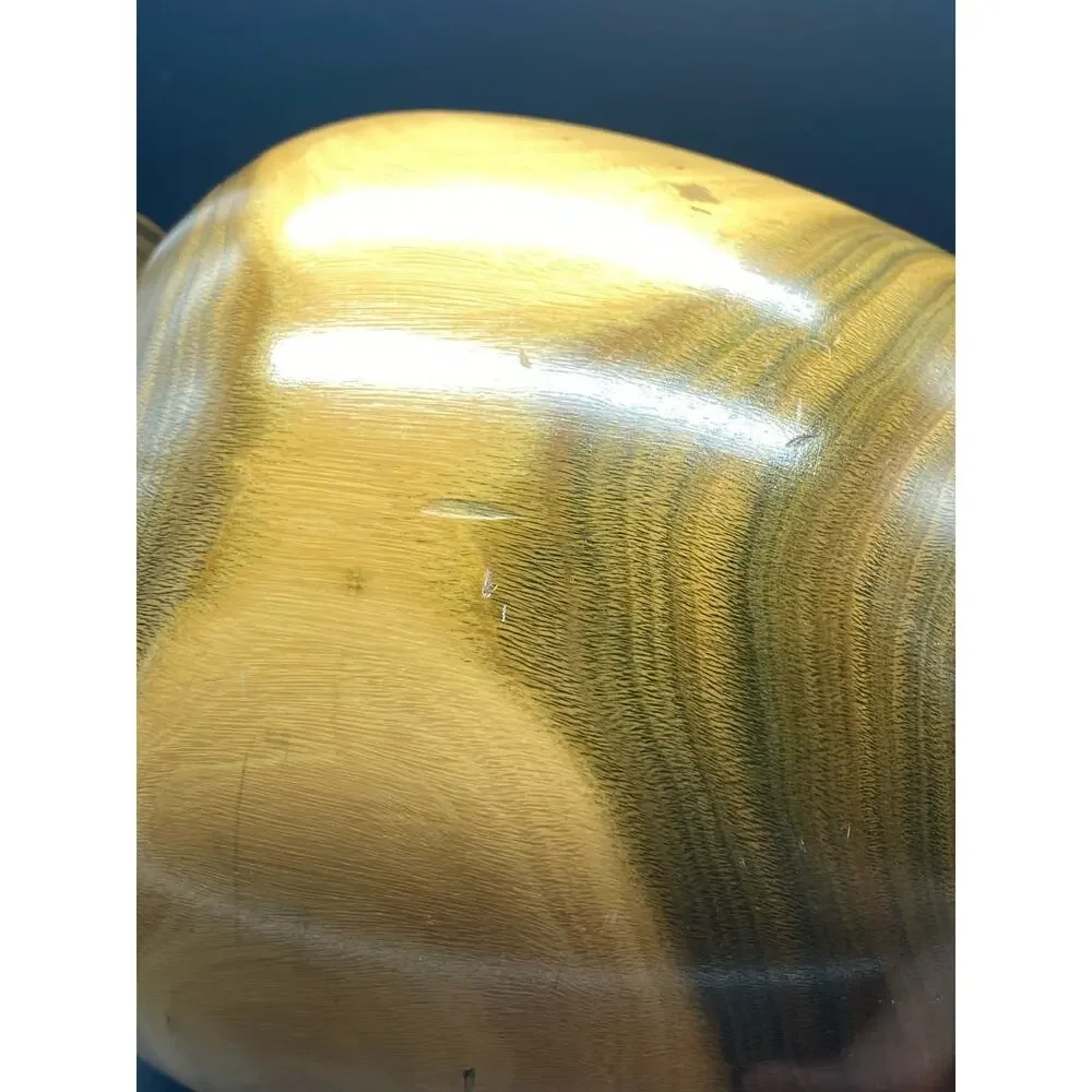 Turned wood Jar Vase Two Toned Handcrafted Wood‎ Accent Vase